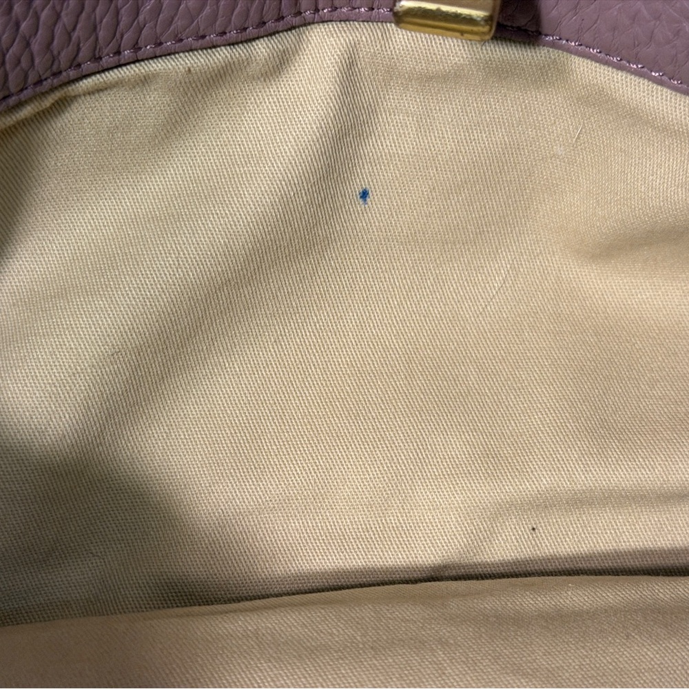 Coach Legacy Pebbled Leather Turnlock Tote Mauve Gold Hardware Tassel w/ COA. - Picture 5 of 7
